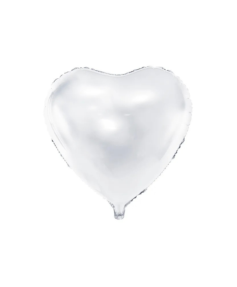 Foil balloon Heart white 45cm
