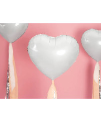 Foil balloon Heart white 45cm