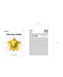 Gold Star Foil Balloon 48cm