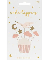 Decorations for muffin cupcakes - Stork 11cm-12cm 7 pieces