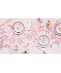 Banner sign for baby shower stars light pink 290cm x 16.5cm