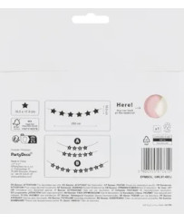 Banner sign for baby shower stars light pink 290cm x 16.5cm