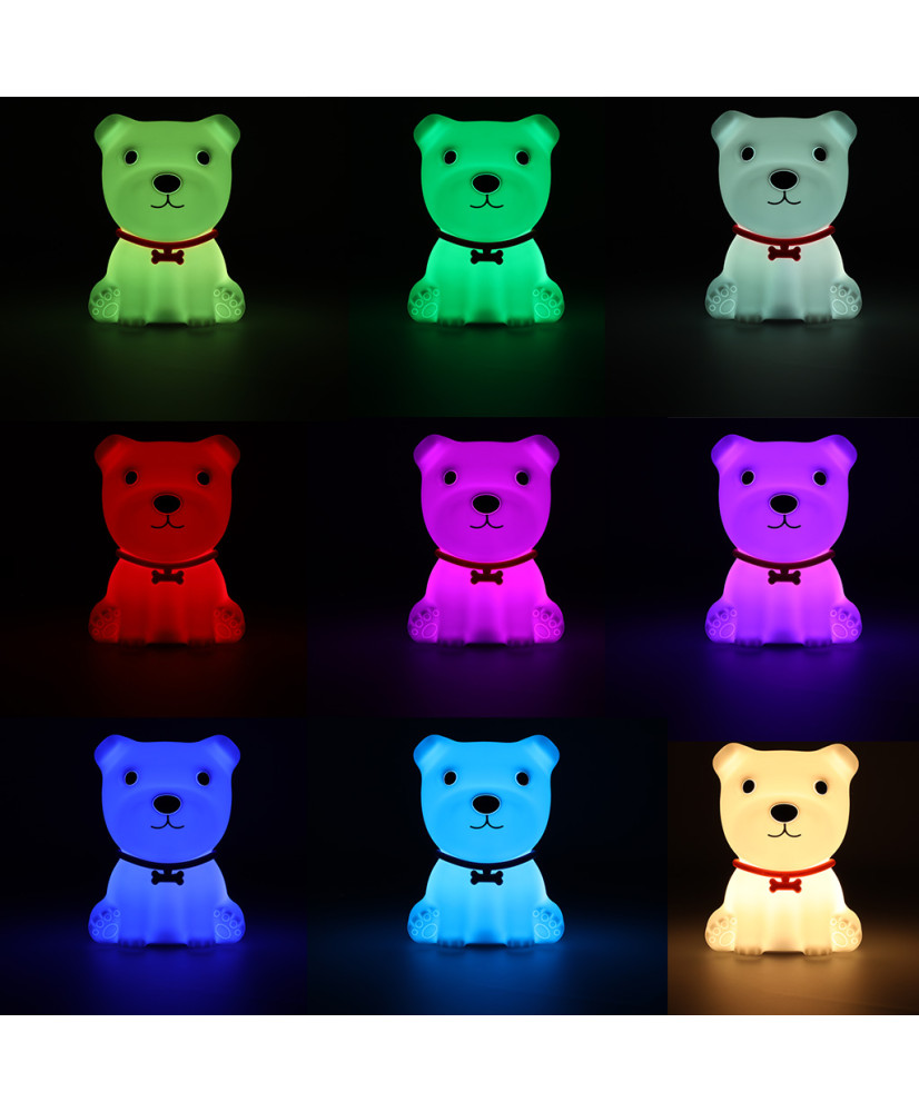 Silicone night light white doggie