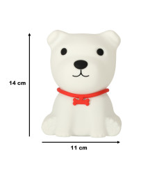 Silicone night light white doggie
