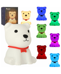 Silicone night light white doggie