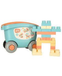 Blocks in cart container with lid 32 elements