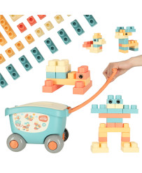 Blocks in cart container with lid 32 elements
