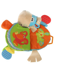 Sensory book rattle teething donkey
