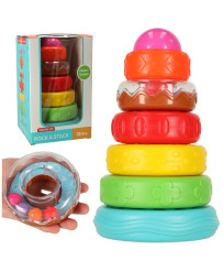 Pyramid tower educational sensory puzzle colorful Montessori