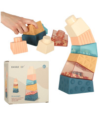 Educational tower sensory pyramid with Montessori balls