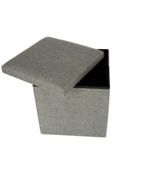 Folding pouffe with storage...
