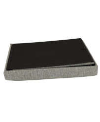 Folding pouffe with storage box grey 38x38x38cm