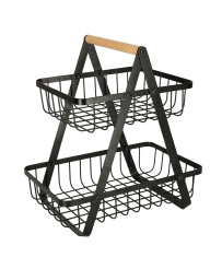 Fruit basket two-tier piled...