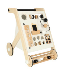 Wooden pusher educational walker with sorter