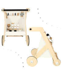 Wooden pusher educational walker with sorter