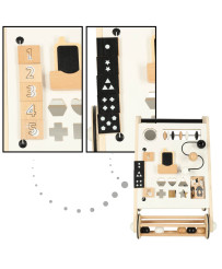 Wooden pusher educational walker with sorter