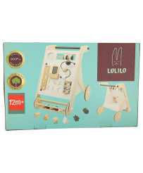 Wooden pusher educational walker with sorter