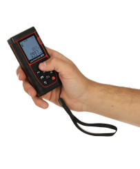 Laser distance measurer digital waterproof IP54 3mm/60m case battery powered