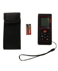 Laser distance measurer digital waterproof IP54 3mm/60m case battery powered
