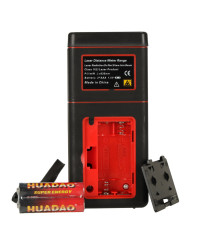 Laser distance measurer digital waterproof IP54 3mm/60m case battery powered