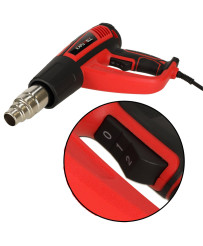 Electric tanner with temprature control 0-600 deg C air flow 300-500 l/min + 4 interchangeable tips 1850W
