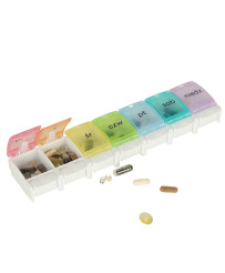 Container organizer for pills medicines weekly 7 days EN
