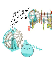 Magnetic blocks marble ball track with sound music 118 elements