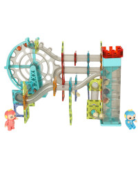 Magnetic blocks marble ball track with sound music 118 elements