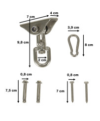Hammock bracket ceiling mount swings
