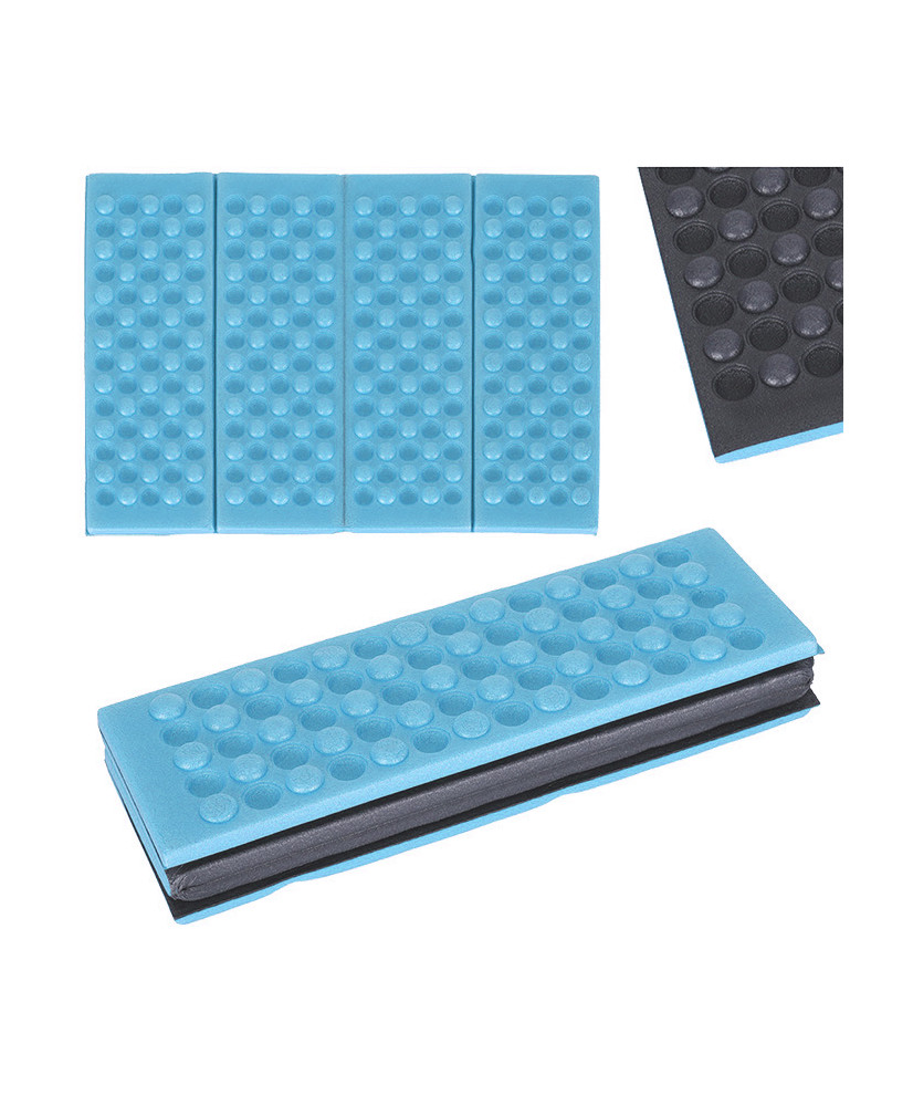 Folding foam mat for seating tourist blue