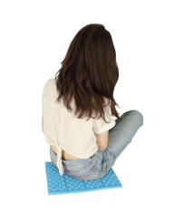 Folding foam mat for seating tourist blue