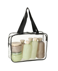 Transparent cosmetic bag travel organizer for airplane 3 pieces