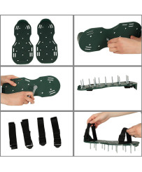 Aerator lawn scarifier spiked lawn shoes