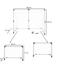 Children's soccer goal 2-in-1 185x120x70cm