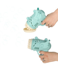 Soap bubble gun soap bubbles with wings blue