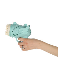 Soap bubble gun soap bubbles with wings blue
