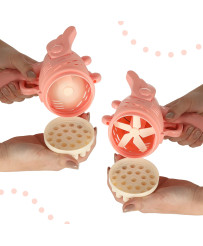 Soap bubble gun soap bubbles with wings pink