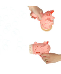 Soap bubble gun soap bubbles with wings pink