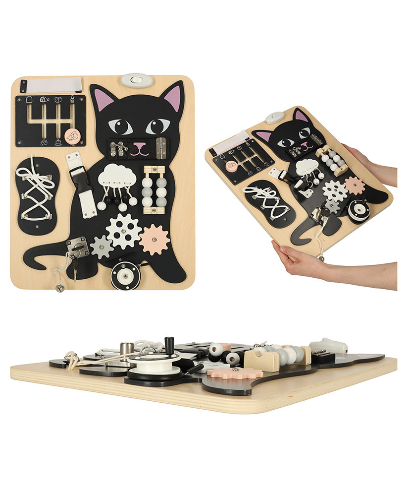 Sensory manipulation board Kitten LULILO KICIAO