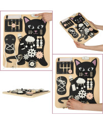Sensory manipulation board Kitten LULILO KICIAO