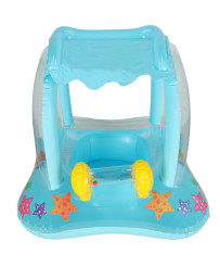 Inflatable pontoon mattress with canopy wheel mattress