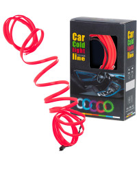 LED ambient lighting for car / auto USB / 12V tape 5m red