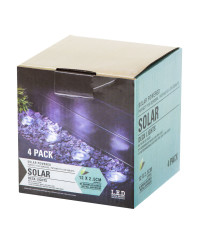 Solar garden ground invasion lights 8LED 4pcs cold white