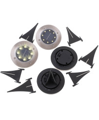 Solar ground garden invasion lights 8LED 4pcs warm white