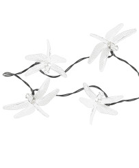 Solar dragonfly garden lights 6.5m 30LED warm white