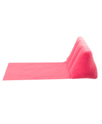 Beach mat lounger with backrest inflatable pink