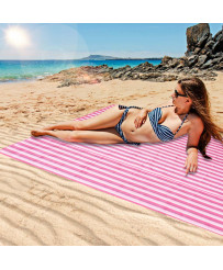 Beach mat beach picnic blanket 200x200cm pink