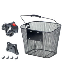 Bicycle basket front metal click basket