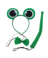 Costume headband bow tie tail set frog