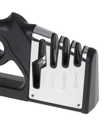 Sharpener for kitchen knives and scissors 4-in-1